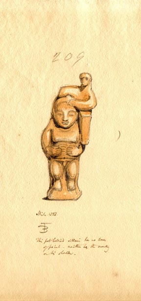 209, one small figure resting on a larger figure